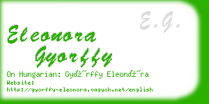 eleonora gyorffy business card